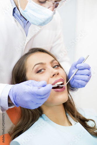 Young woman at dentist