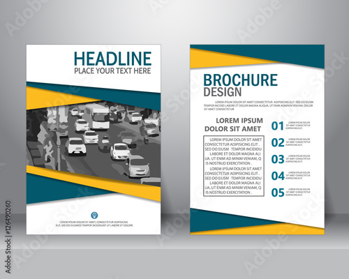 Quadro em tela brochure template design, flyer