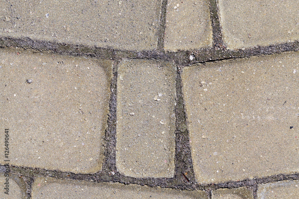 Obraz premium the road from the concrete tiles