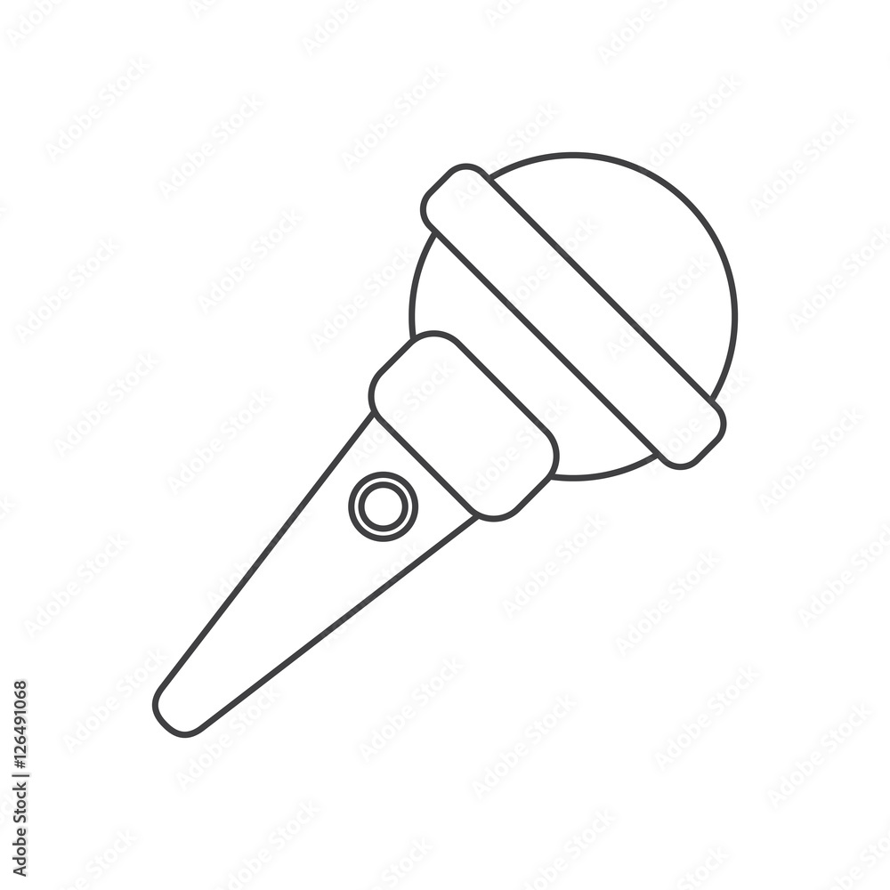 Microphone icon. music sound melody and musical theme. Isolated design. Vector illustration Microphone icon. music sound melody and musical theme. Isolated design. Vector illustration