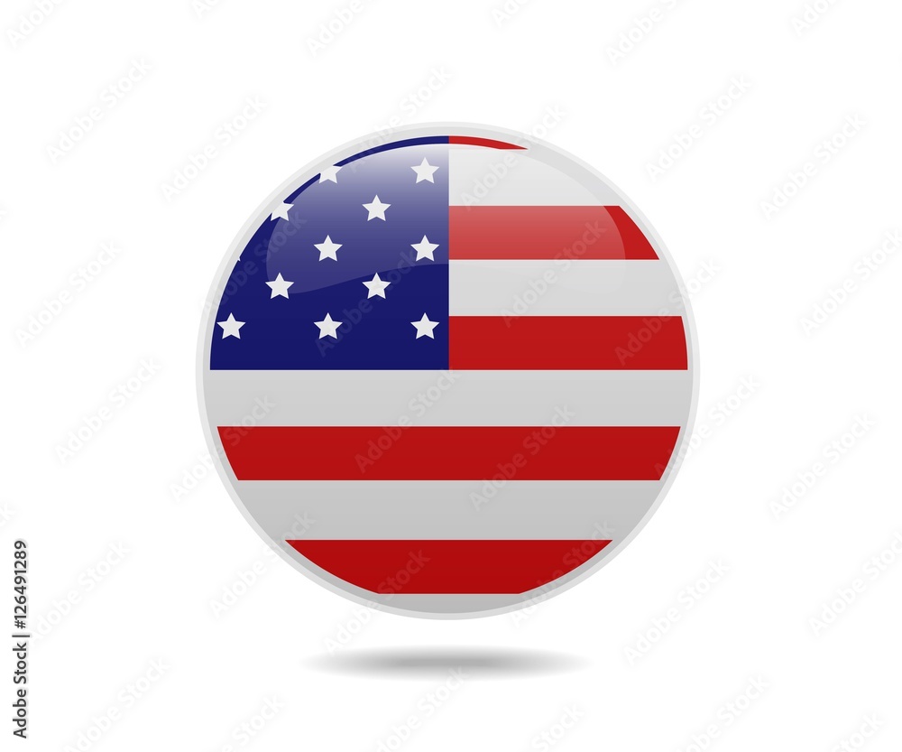 USA flag circle bubbles of american vector illustration USA flag circle bubbles of american vector illustration