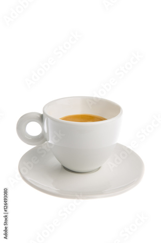 Cup of espresso isolated on white