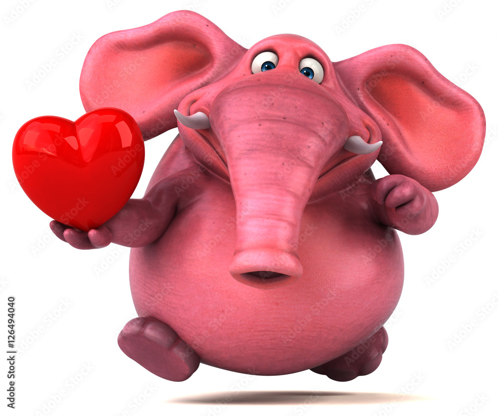 Pink elephant - 3D Illustration Pink elephant - 3D Illustration