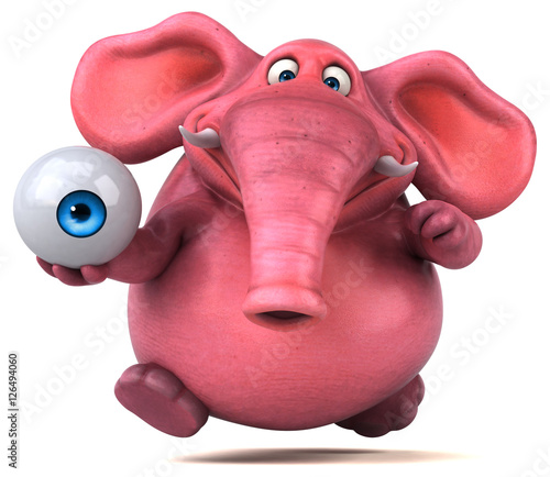 Pink elephant - 3D Illustration