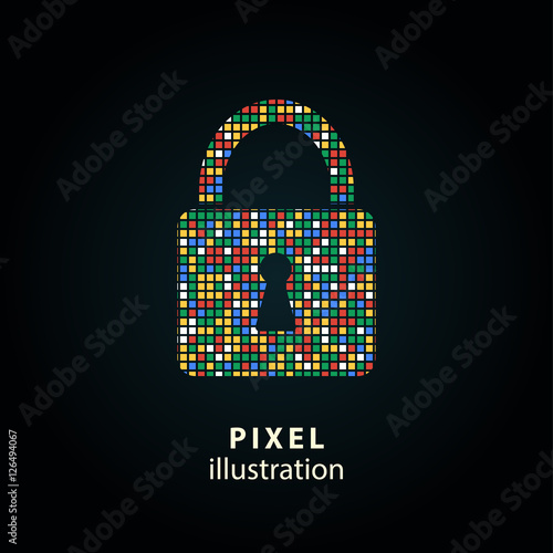 Lock - pixel illustration.