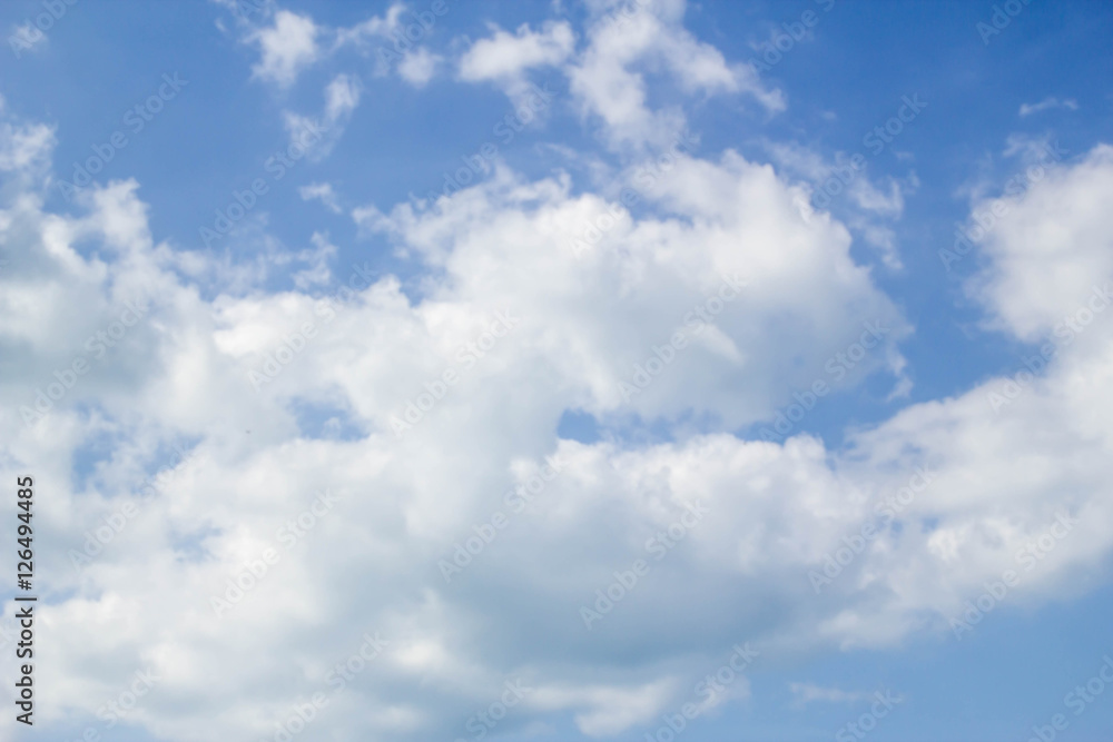 blue sky and white cloud