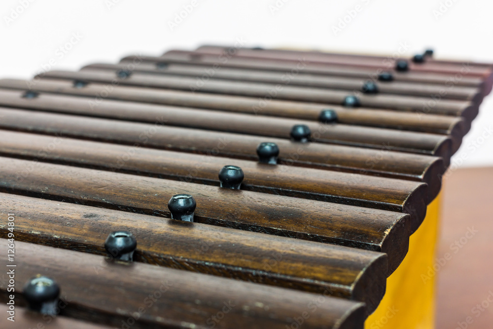 The xylophone and mallet The xylophone and mallet