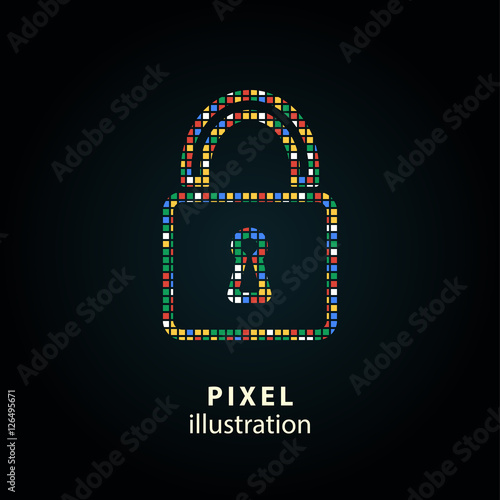 Lock - pixel illustration.