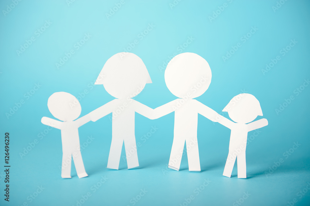 abstract paper people holding for hands abstract paper people holding for hands