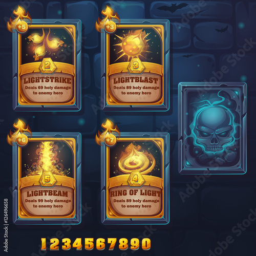 Set spell cards of light school