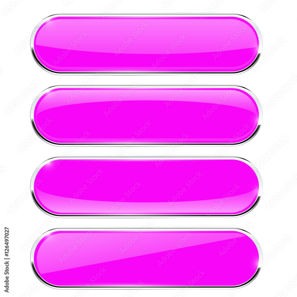 Oval buttons. Fuchsia web icons with reflection Oval buttons. Fuchsia web icons with reflection