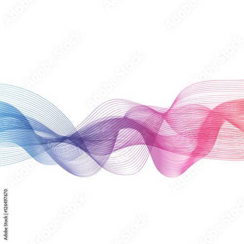 Abstract Colored Wave on  Background. Vector Illustration.