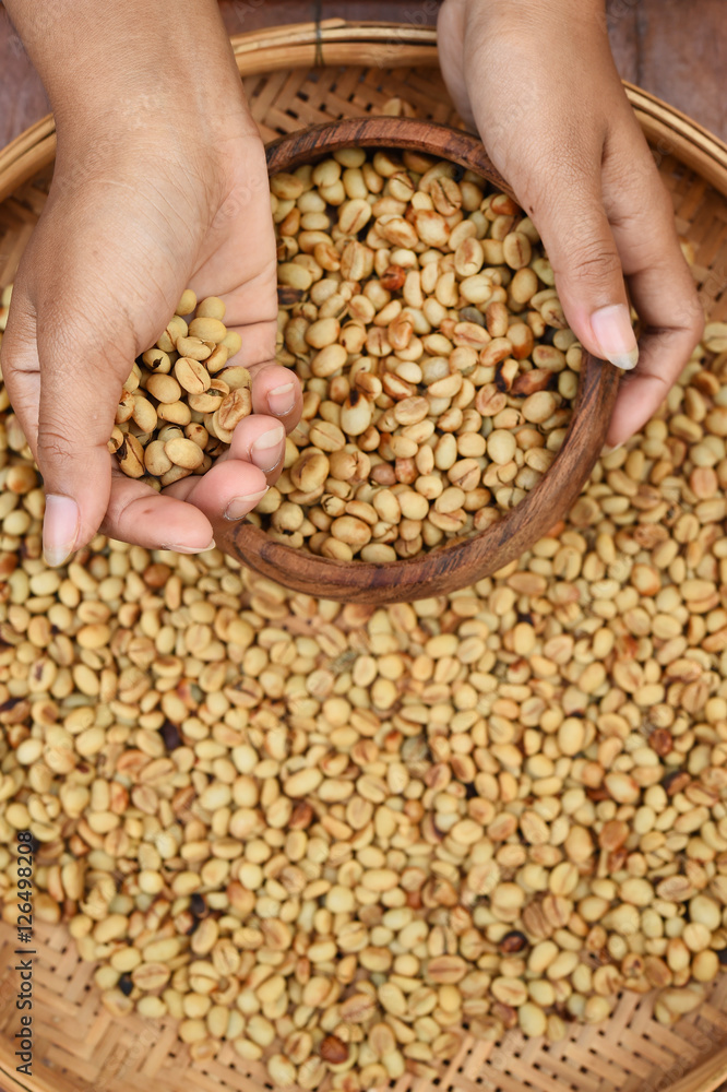Close up of coffee beans for background Close up of coffee beans for background