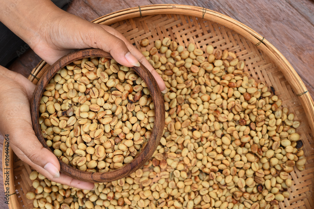 Close up of coffee beans for background Close up of coffee beans for background