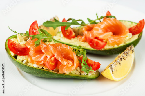 Salmon and avocado salad