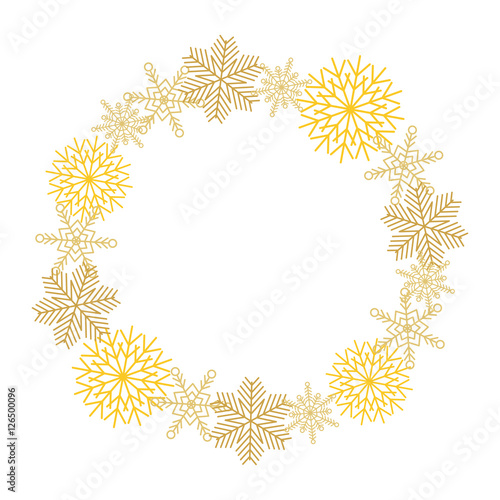 Winter snowflakes wreath