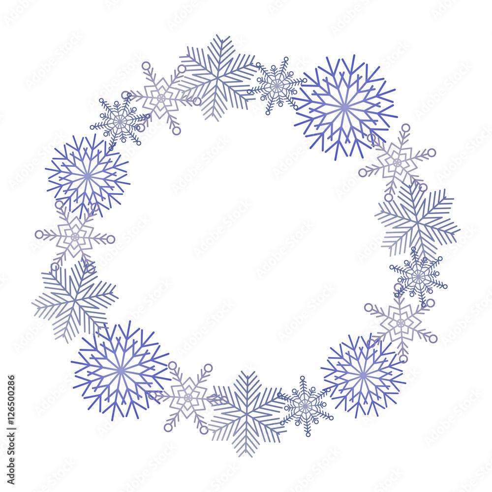 Winter snowflakes wreath Winter snowflakes wreath