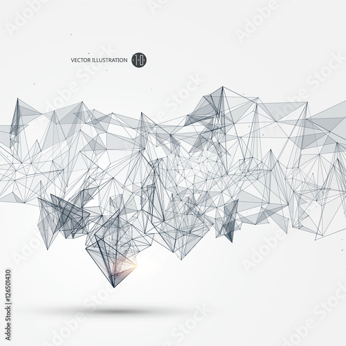 Abstract graphic consisting of points, lines and connection, Internet technology.