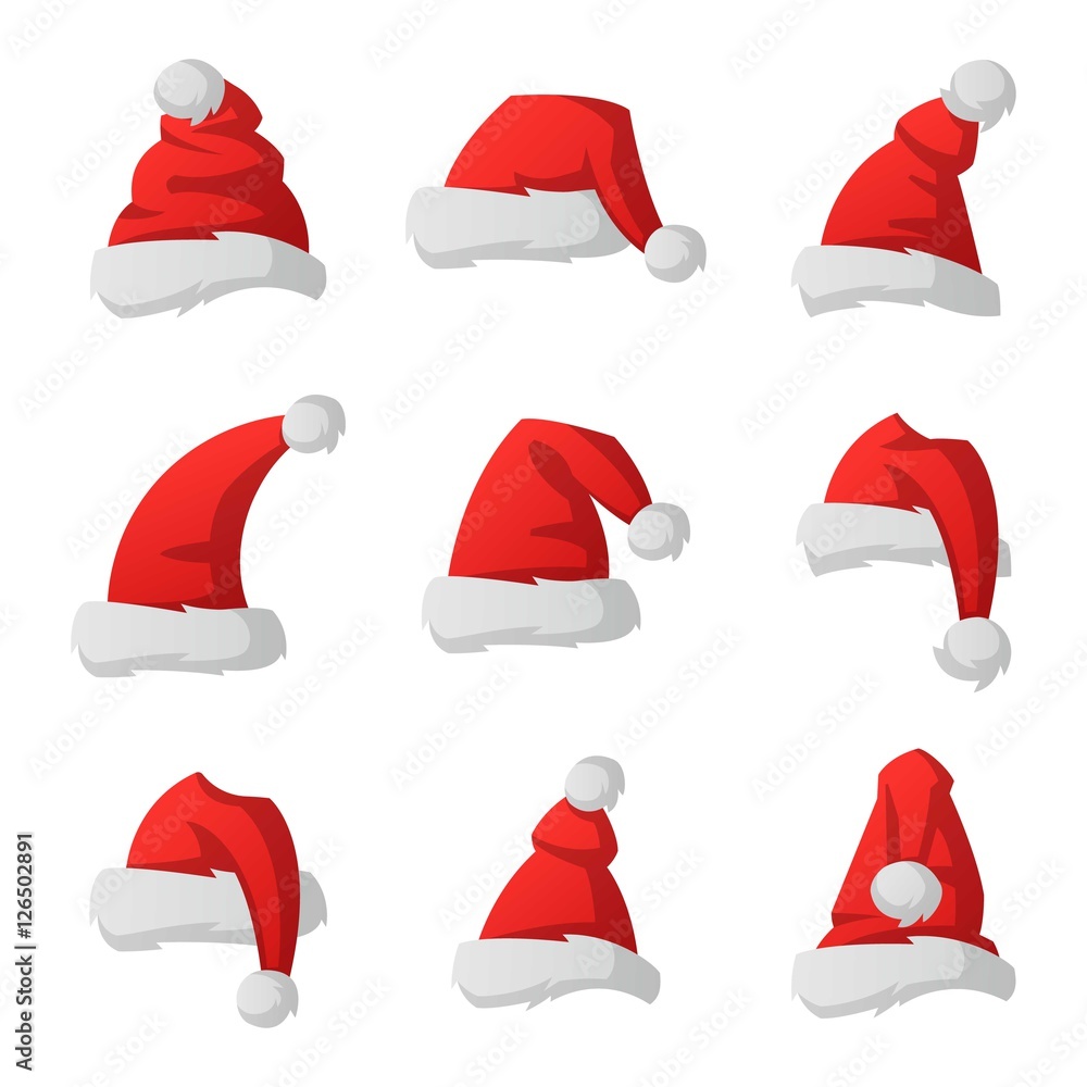 Santa christmas hat vector illustration. Santa christmas hat vector illustration.