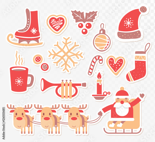 Vector illustration of colorful collection of red, yellow, brown