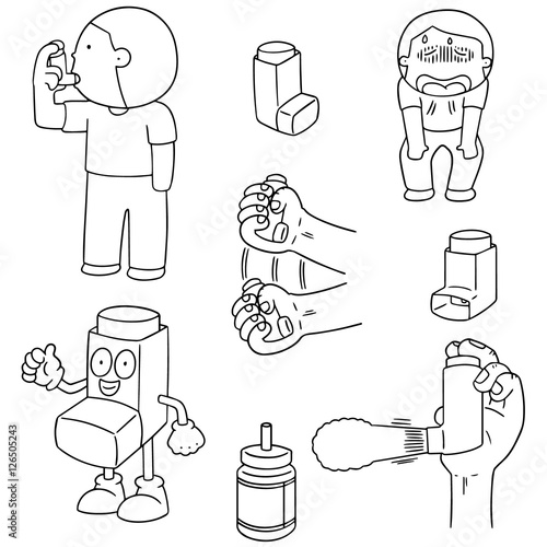 vector set of inhalation medicine