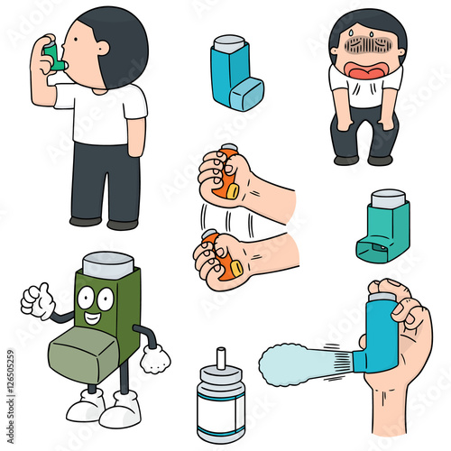 vector set of inhalation medicine