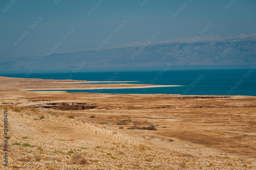 Landscape of the Dead Sea, Israel. The Judean desert near the Dead Sea