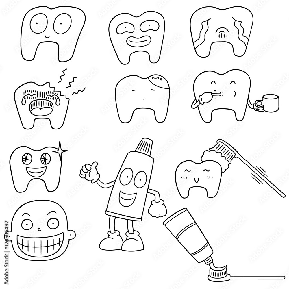 vector set of teeth vector set of teeth
