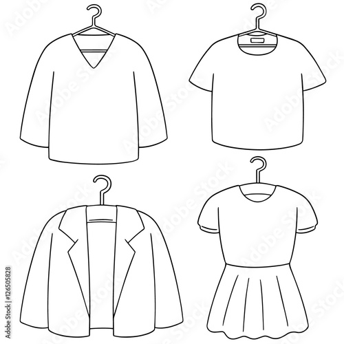 vector set of clothes hanger