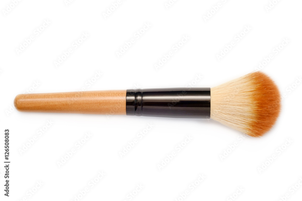 Cosmetic brush on isolated white background. Cosmetic brush on isolated white background.