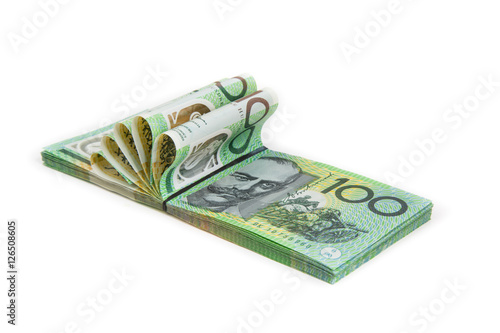 Australia dollar on white background