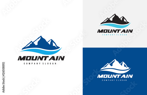 Mountain Logo, adventures and outdoor logo, vector logo template.