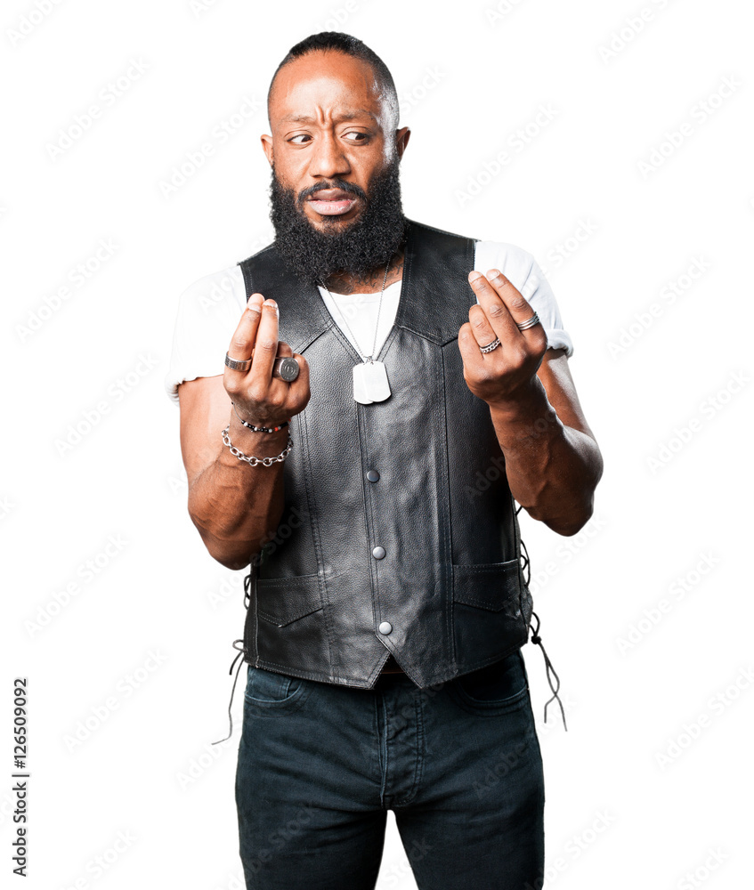 motorcyclist man doing rich gesture motorcyclist man doing rich gesture