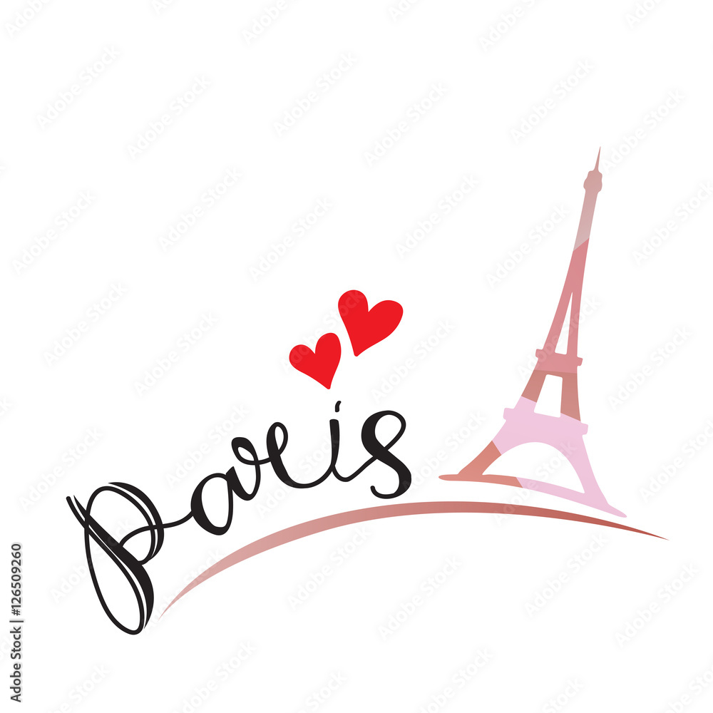 Naklejka wieża eiffla w Paryżu