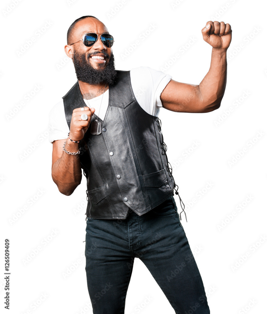 Naklejka premium black man dancing