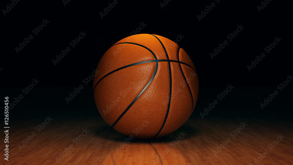 Orange basket ball. 3d rendering