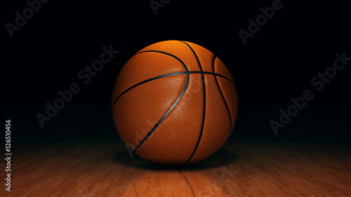 Orange basket ball. 3d rendering