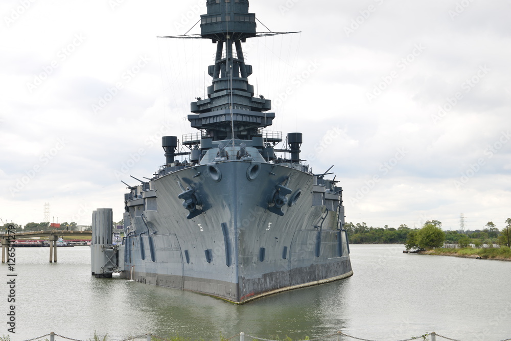 The Battleship Texas in Houston, Texas. The last World War One Dreadnought Battleship.