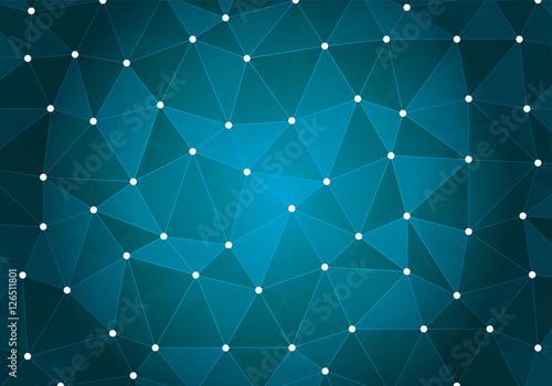Abstract Turquoise Triangle Geometrical Background