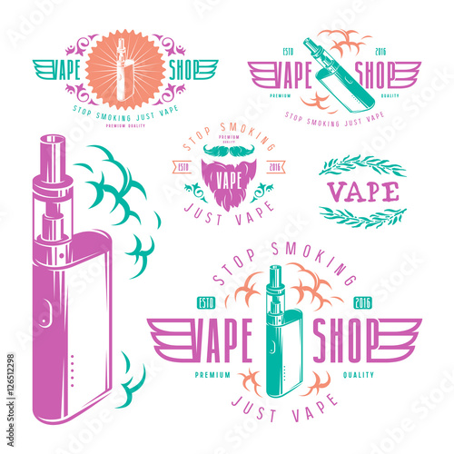 Vapor bar and vape shop labels
