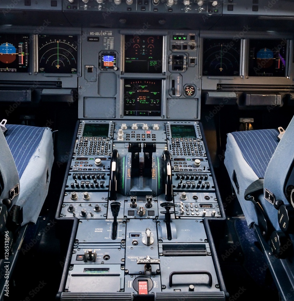 the instrument panel in the cockpit , selective focus. the instrument panel in the cockpit , selective focus.