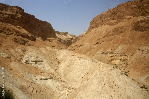View from the Ruins of Masada. Israël.