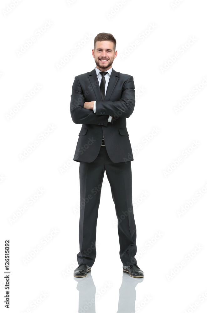 Successful business man on white background Successful business man on white background