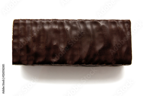 wafer chocolate bar on white