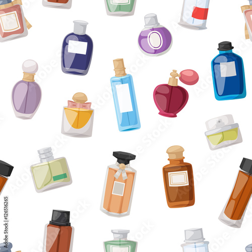 Perfume bottle seamless pattern