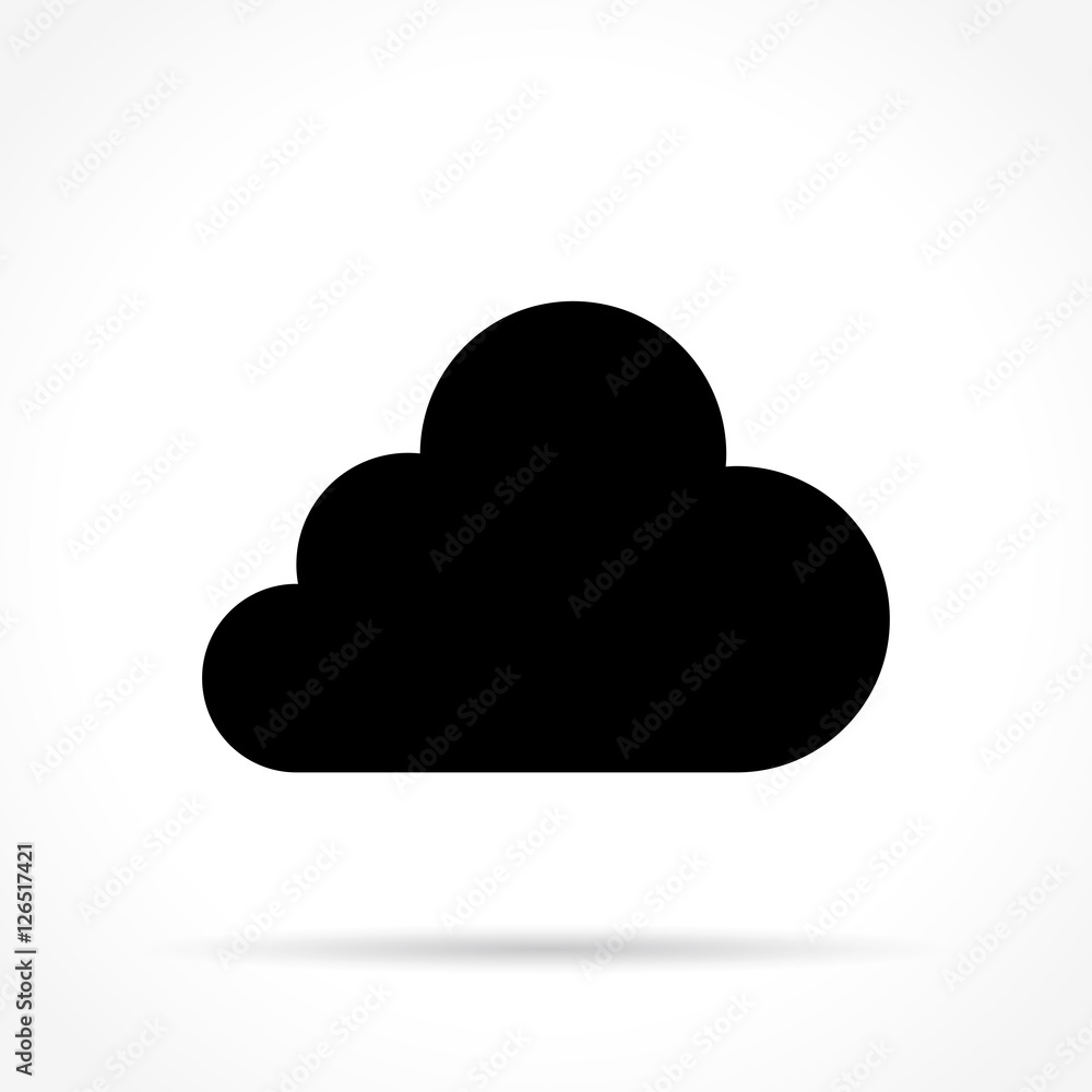 cloud icon on white background cloud icon on white background
