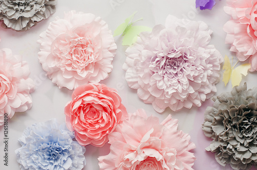 colorful paper flowers © doorsza