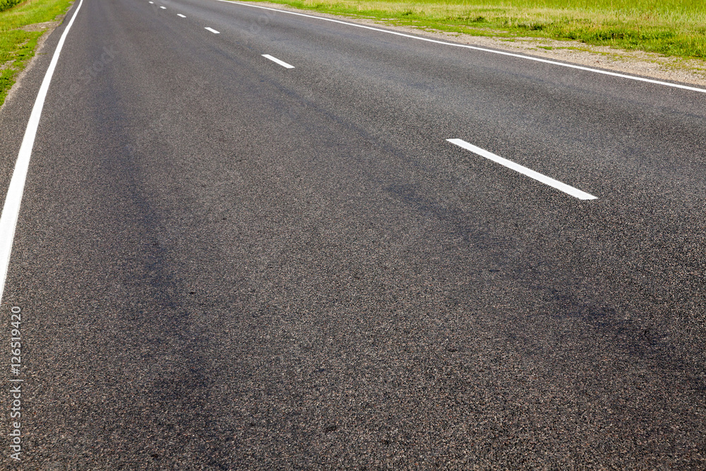 road markings, close-up