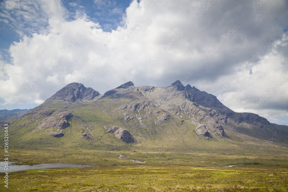 Blick auf die Cullin Berge, Isle of Skye, Schottland Blick auf die Cullin Berge, Isle of Skye, Schottland