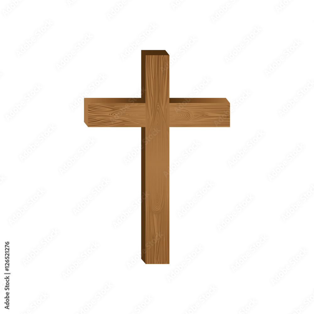 crucifix christian or catholic icon image vector illustration design 